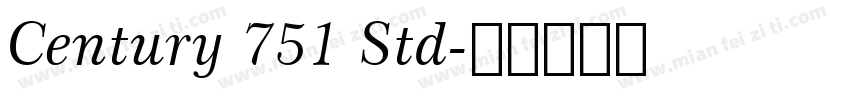 Century 751 Std字体转换